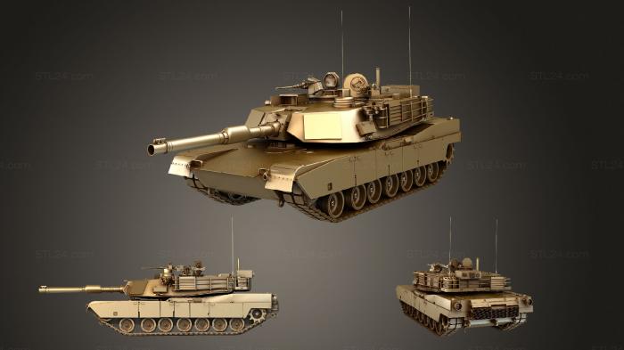 Vehicles (Abrams M1A2, CARS_4092) 3D models for cnc
